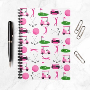 Golf Notebook for Student Back to School Planner for Girl Golfer Journal Golfing Gifts for Women Caddy Notepad Golf Mom Journal Stationary