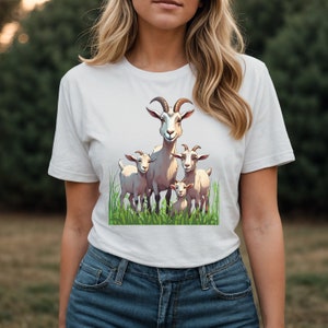 Goat Shirt Unisex | Farm Animal Shirt | Goat Lover Gift | Goat Mom Shirt | Farmer Shirt | Animal Lover Shirt | Goat Family | Country Shirt