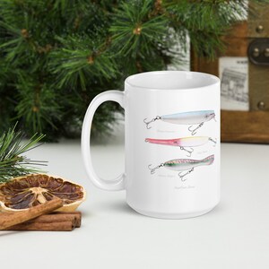 White glossy OutCast Lure Graphics mug
