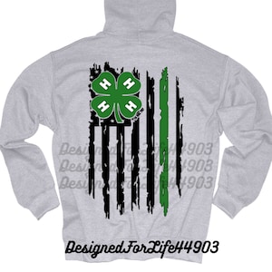 Vertical 4-H American Flag png