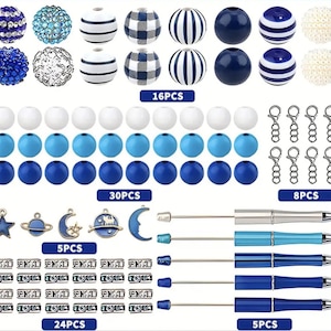 88 Teile Kugelschreiber DIY Set blau