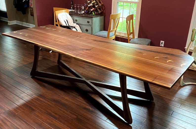 Live Edge Dining Table Solid Walnut - Etsy
