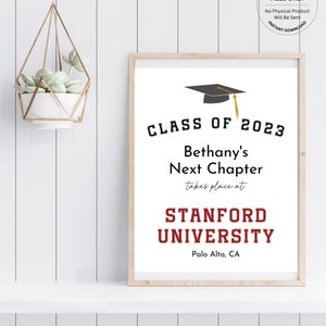 My Next Chapter Graduation Printable | Personalized Graduation Party Decor | Graduation Party Signs | 8 x 10&quot; & 16 x 24&quot; Editable Templates