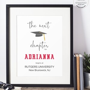 My Next Chapter Graduation Printable | Personalized Graduation Party Decor | Graduation Party Signs | 2024 Graduation Decoration | Canva