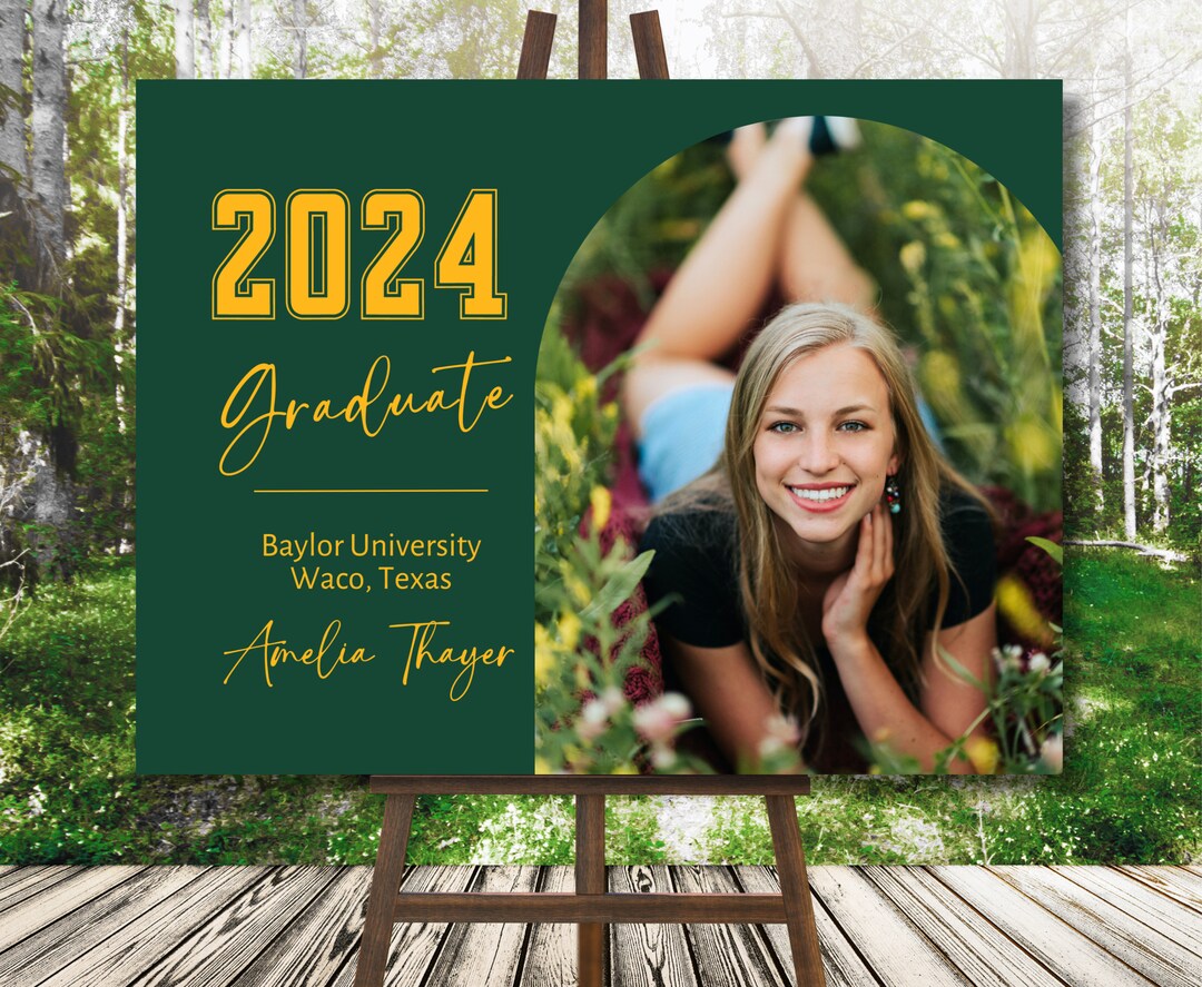 Baylor University Graduation Sign Template Yard Sign
