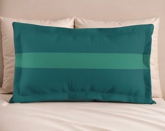 green striped soft Microfiber Pillow Sham