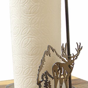 Deer with Rocks Paper Towel Holder