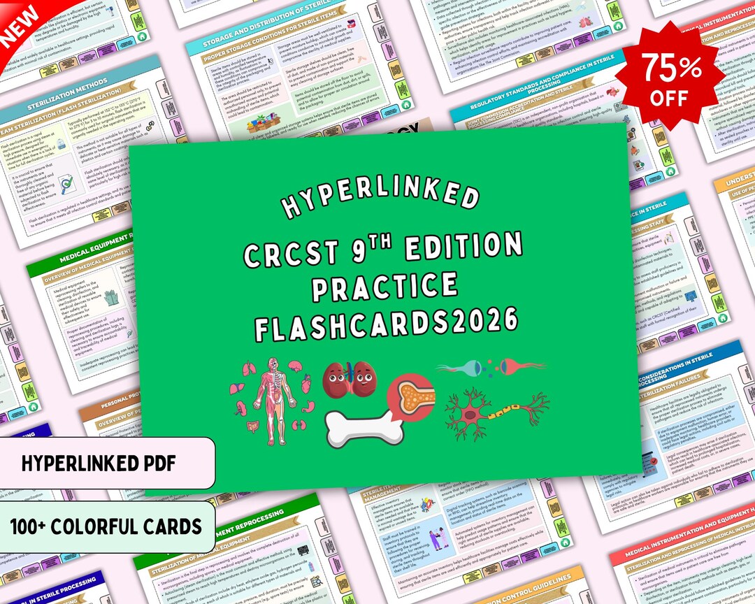 Sterile Processing Flashcards, CRCST & CBSPD Tech Notes, 9th Edition ...