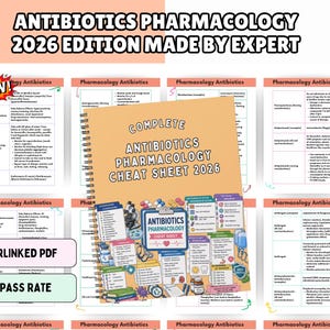 Antibiotics Pharmacology Study Guide | Nursing & Pharmacy (Digital Download)