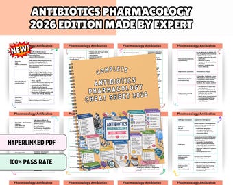 Antibiotics Pharmacology Study Guide | Nursing & Pharmacy (Digital Download)