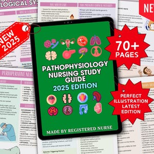 Pacote de Fisiopatologia com Flashcards, Quizzes, Adesivos, Hiperlinks | ATUALIZAÇÃO 2025 | Escola de Enfermagem | Guia de Estudo de Enfermagem | PDF Digital