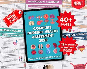 Nursing Health Assessment Study Guide Bundle (Digital Download)