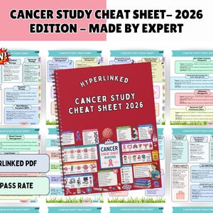 150+ Cancer (Oncology) Cheat Sheet 2025, Nursing Study Guide, 2026 Edition Hyperlinked (PDF)