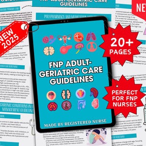 UPDATED for 2025! Adult/Geriatric Nurse Practitioner Clinical Guide,  FNP Study Guide, FNP Nervous System, Nurse Practitioner Clinical Guide