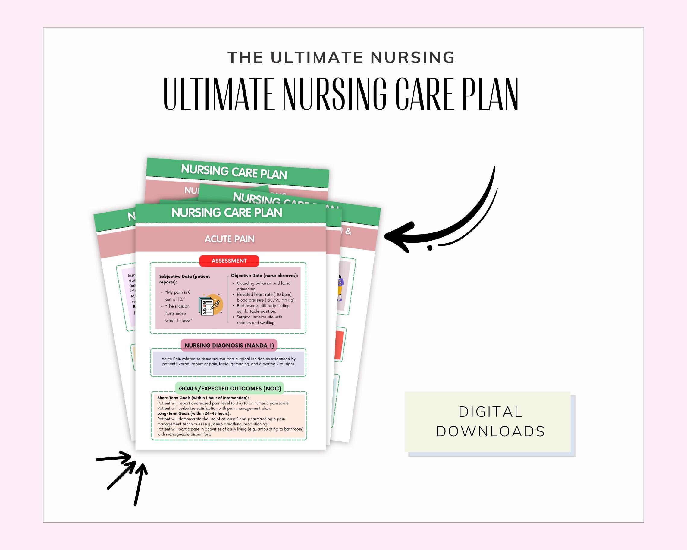 Ultimate Nursing Care Plan Templates, 10+ Categories, 25+ Pages Complete, Digital Downloads - Etsy