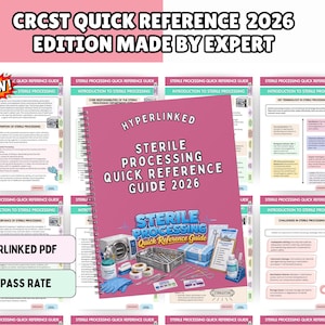 Snel naslagwerk Steriele Verwerking, CRCST CBSPD Examenvoorbereiding, Hyperlinks 2026 (Digitale download)