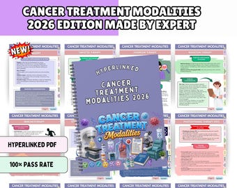 Cancer Treatment Modalities Guide, 40+ Pages, Chemo, Oncology Nursing, OCN prep, 2026 Edition Hyperlinked PDF