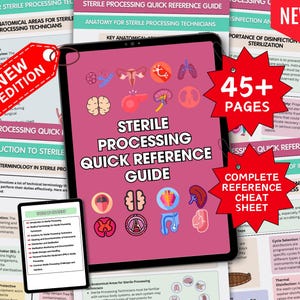 Sterile Processing Quick Reference Guide, CRCST & CBSPD Tech Notes, 9th Edition SPD Review, Surgical Instruments Exam Prep 2025