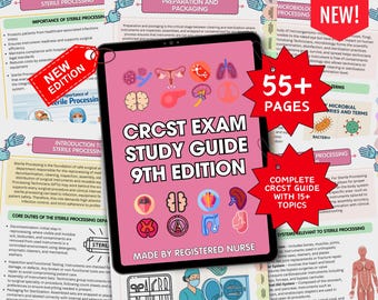 Sterile Processing Study Guide, CRCST & CBSPD Tech Notes, 9th Edition SPD Review, Surgical Instruments Exam Prep 2026