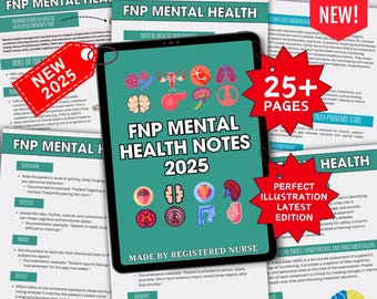 FNP Mental Health Notes 2025, Nurse Practitioner Study Guide (PDF Download)