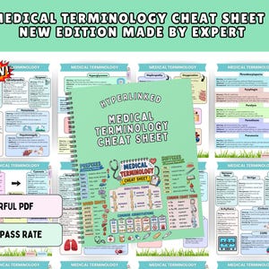 Medical Terminology Cheat Sheet, Paramedic Study Guide, Hyperlinked New (Digital Download)