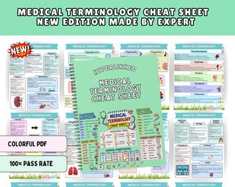 Medical Terminology Cheat Sheet, Paramedic Study Guide, Hyperlinked New (Digital Download)