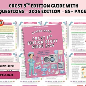 Sterile Processing Study Guide, CRCST & CBSPD Tech Notes, 9th Edition SPD Review, Surgical Instruments Exam Prep 2026