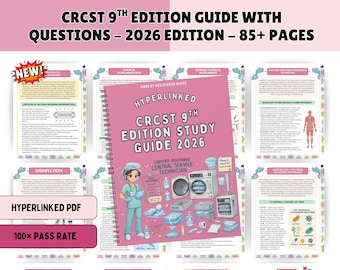 Sterile Processing Study Guide, CRCST & CBSPD Tech Notes, 9th Edition SPD Review, Surgical Instruments Exam Prep 2026