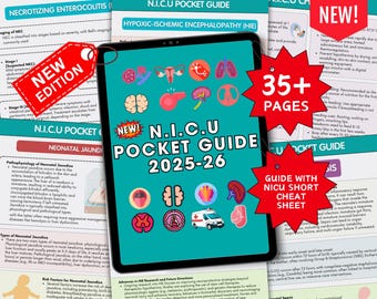 NICU Nurse Pocket Guide | Neonatal Study Reference (Digital Download)