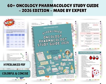 Oncology Pharmacology Notes, 60+ Pages, NCLEX Study Guide, Hyperlinked 2026 (PDF Download)