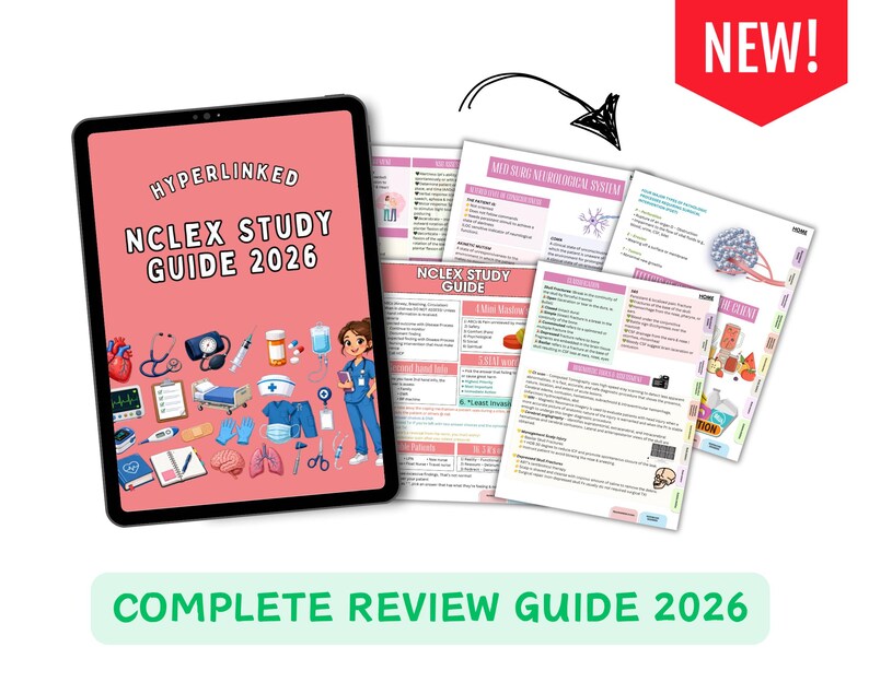 2026 Next Gen NCLEX Study Guide, Hyperlinked NEW Colorful & Concise (PDF Download) image 8