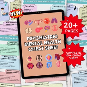 Mental Health Disorders, Psychiatric Nursing Study Guide, New 2026 Edition (Digital Downloads)