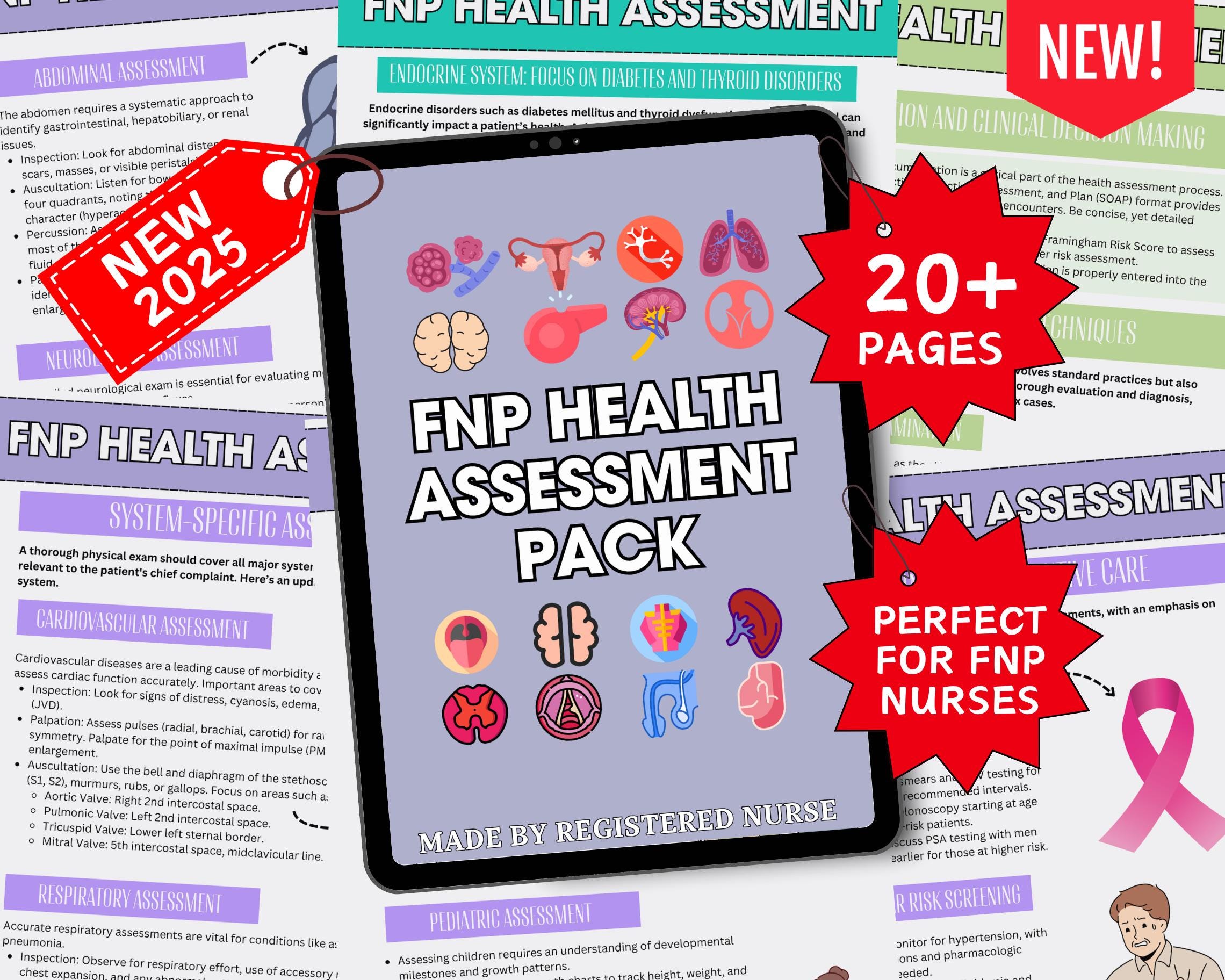 UPDATED for 2025! fnp Health Assessment,  FNP StudyGuide, FNP Nervous System, Nurse Practitioner Clinical Guide and Notes Complete