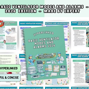 Ventilator Modes & Alarms Cheat Sheet, Nurse Study Guide, NEW Hyperlinked 2026 UPGRADED (Digital Download)