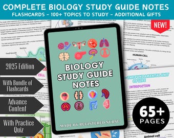 Ultimative Biologie-Notizen 2025, perfekt für Schüler zum Lernen und zum Erfolg bei Ihren Prüfungen, hergestellt von einem Profi
