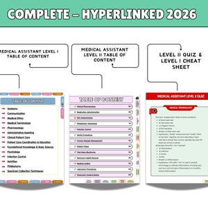 Medical Assistant Study Guide, 200+ Topics, 2026 Hyperlinked, UPGRADED ...