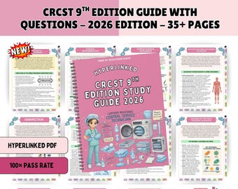 Sterile Processing Study Guide, CRCST & CBSPD Tech Notes, 9th Edition SPD Review, Surgical Instruments Exam Prep 2026