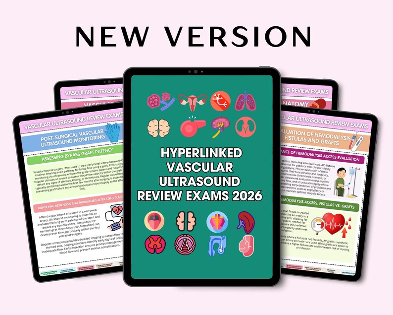 Rvt Study Material Vascular Ultrasound Review Complete Study Bundle for RVT Exam 2026 ...