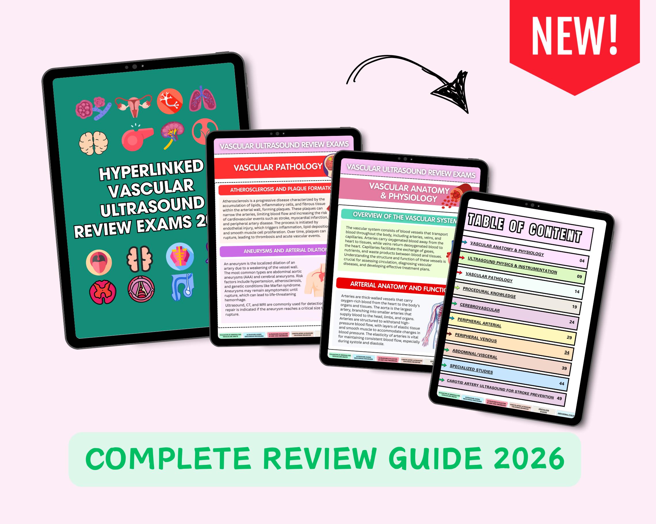 Examination Rvt Study Guide Amazon Vascular Ultrasound Review Complete Study Bundle for RVT Exam 2026 ...
