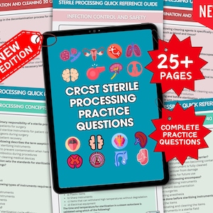 Sterile Processing Practice Questions Bundle, CRCST & CBSPD Tech Notes, 9th Edition SPD Review, Surgical Instruments Exam Prep 2025
