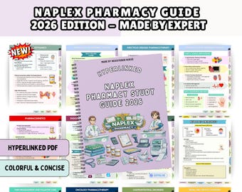 NAPLEX薬学学習ガイド、NAPLEX試験対策、10以上のトピック、ハイパーリンク付き 2026年版（PDF）
