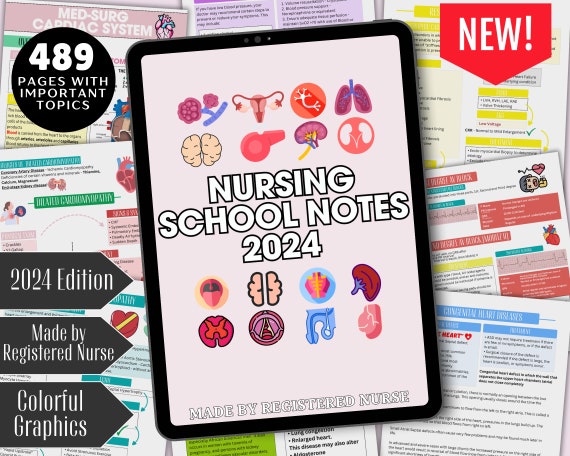 Nursing School Notes Bundle 2024, Nursing Notes, Nursing Bundle
