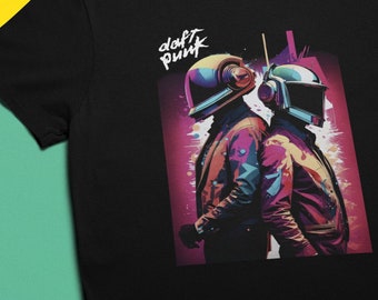 -shirt Daft Punk DJ Legends | Rythmes électrisants et vibrations futuristes | T-shirt unisexe | Baie seize