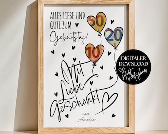 Kreatives Geldgeschenk zum Geburtstag, Last Minute Geschenk Geld, Einzigartige Geschenkidee Geld Verpacken, DIY Geburtstagsgeschenk Vorlage