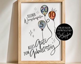 Kreatives Geldgeschenk zum Geburtstag, Last Minute Geschenk Geld Verpacken, DIY Geburtstagsgeschenk Din A4 Vorlage Einzigartige Geschenkidee