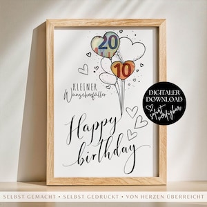 Kreatives Geldgeschenk zum Geburtstag, Last Minute Geschenk Geld Verpacken Einzigartige Geschenkidee, DIY Geburtstagsgeschenk Din A4 Vorlage