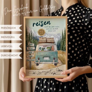 Reisekasse Geldgeschenk Geburtstag PDF Vorlage Sofort Download, Last Minute DIY Geldgeschenk verpacken, Kreative Geschenkidee 18. Geburtstag image 2