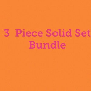 Three piece solid set press on nail bundle