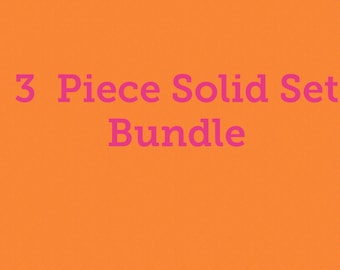Three piece solid set press on nail bundle