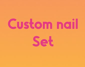 Custom press on nail set, nail art, custom set, design your own press on nail set,